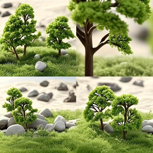 HO Scale Trees, 10PCS Model Trees 1.57in/4cm Train Railroad Park Scenery Architecture Fake Trees for DIY Crafts, Building Model, Landscape in Saudi Arabia