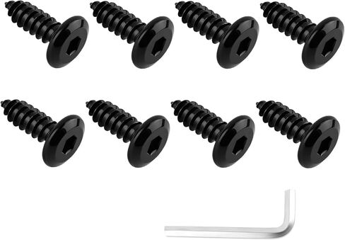 M6x18mm Stainless Steel Anti Theft License Plate Screws,Sturdy Car License Plate Bolts to Fix Front & Rear Licenses Plates/Frames,Essential Domestic Vehicle Screws for Licenses Plates in Kuwait