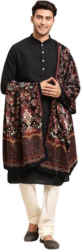 KISAH Men's Kurta Churidar Dupatta Set-Traditional Indian Ethnic Wear for Men-Ideal for Weddings, Festivals & Celebrations in Saudi Arabia