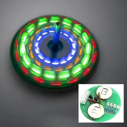 ISolderStore Soldering Project Soldering Practice Kit LED Rotating Desk Gyroscope DIY Kit Electronics Kit for Beginner in Saudi Arabia