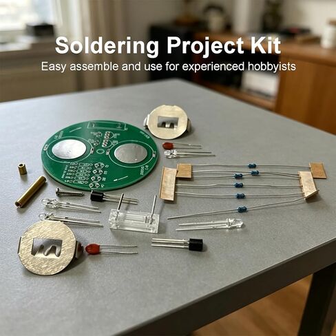 ISolderStore Soldering Project Soldering Practice Kit LED Rotating Desk Gyroscope DIY Kit Electronics Kit for Beginner in Saudi Arabia
