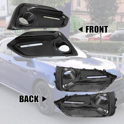 FZJDSD 1Pc Fog Light Cover Set Compatible with Honda Civic Hatchback 2020 2021 Front Right & Left Fog Light Grille Cover in Kuwait