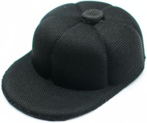 Mini Baseball Cap for BJD Dolls, Fashionable Tiny Doll Hat for 1/6 1/8 1/12 Scale Dolls, Dress Up Accessory & Cute Photography Prop for DIY Dollhouse, Black in Kuwait