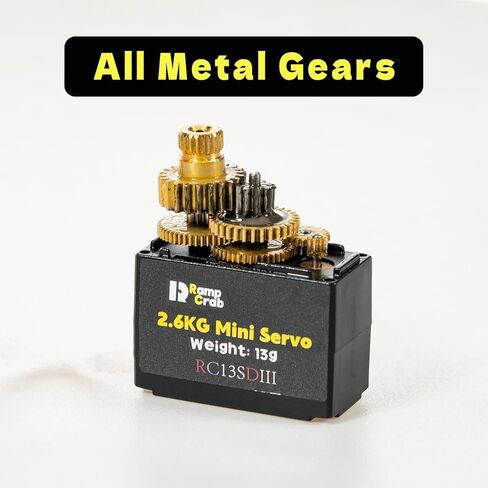 RC Mini Servo with Servo Horn for MINI LMT 4WD Monster Truck & CR18P, 1/18 RC Car Upgrades Parts (Black Horn) in Kuwait