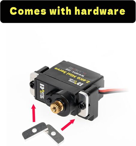 RC Mini Servo with Servo Horn for MINI LMT 4WD Monster Truck & CR18P, 1/18 RC Car Upgrades Parts (Black Horn) in Kuwait
