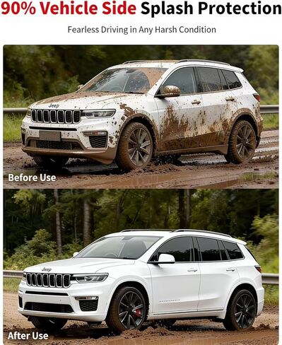 No Drill Mud Flaps for 2022-2026 Jeep Grand Cherokee 2-Row 5 seats SUV,Heavy Duty All Weather Splash Guards,OEM-Style Black Front & Rear Mud Guards,Set Fits Laredo Limited Altitude Overland Summit 4xe in Saudi Arabia