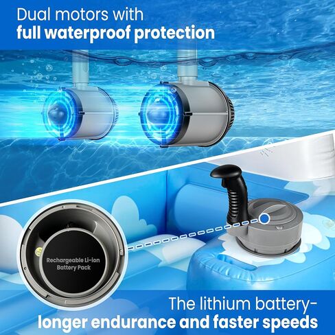 GIGIGO Motorized Pool Float for Adults, Rechargeable Electric Inflatable Lounger with Canopy, Lake River Floats Adult Size with Dual Motors, Pool Toys for Party, Vacation & Relaxation in Saudi Arabia