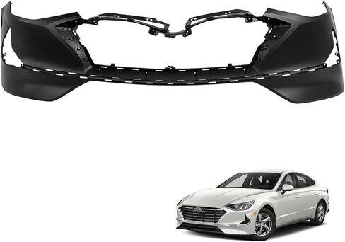 غطاء المصد الأمامي مع فتحات PDC متوافقة مع 2020 2021 2022 2023 Hyundai Sonata SE والنماذج المفضلة استبدال فقط لـ 86510L0000 HY1000241 - غطاء ممتص الصدمات بدون فتحات مستشعر مساعدة وقوف السيارات in Kuwait