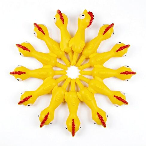 20 Pack Slingshot Rubber Chickens, Rubber Chicken Slingshot Flying Chicken Flingers, Novelty Toys & Amusements Flicking Chicken Toys for Party Favors Activities Birthday Gifts in Saudi Arabia
