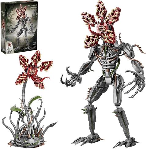 2-in-1 Strange Cannibal Flower Building Block Set 858 Pcs Sci-Fi TV Monster Model Kit for Adults & Teens Parallel Dimension Creature Action Figure Dark Aesthetic Room Desk Decor Gift in Saudi Arabia