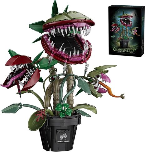 2-in-1 Strange Cannibal Flower Building Block Set 858 Pcs Sci-Fi TV Monster Model Kit for Adults & Teens Parallel Dimension Creature Action Figure Dark Aesthetic Room Desk Decor Gift in Kuwait