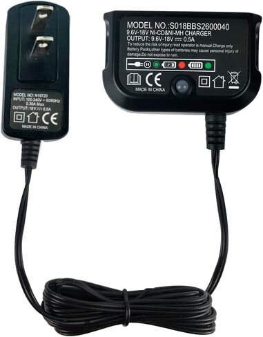 Replace Black and Decker 18V Battery Charger 90556254-01 9.6V-18V NiMh & NiCadBattery HPB12 FS12B HPB14 FSB14 HPB18 HPB18-OPE FSB18 HPB96 FSB96... in Saudi Arabia