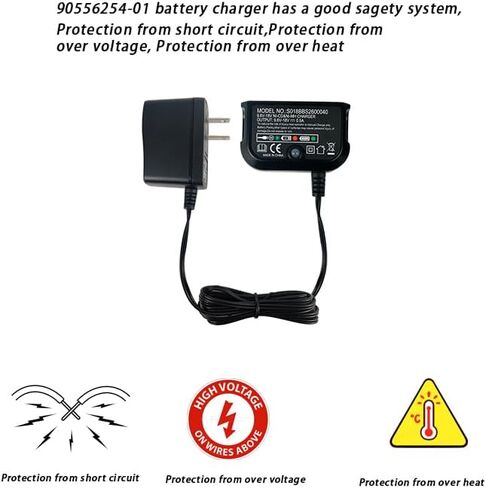 Replace Black and Decker 18V Battery Charger 90556254-01 9.6V-18V NiMh & NiCadBattery HPB12 FS12B HPB14 FSB14 HPB18 HPB18-OPE FSB18 HPB96 FSB96... in Saudi Arabia