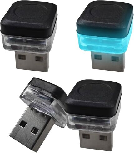 4PCS Mini Car Interior USB LED Light Kit, Portable Plug-in Automotive Night Ambient Light, Universal Cool Vehicle Atmosphere Decoration Lamp for SUV, Home, Office (Blue) in Saudi Arabia