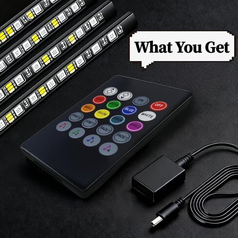 DIBMS RGB Car Strobe Safety Lights with Remote,Interior LED Light for Car Accessories Women Men Husband Birthday Gift APP Control with USB Port Music Sync Color Change for Truck Decor 12V Dashboard in Saudi Arabia