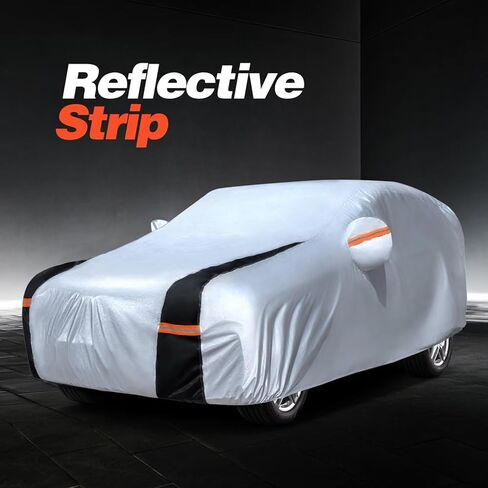 Large SUV Car Cover for GMC Yukon 100% Waterproof All Weather, Heavy Duty Outdoor Full Exterior Covers Rain Sun Wind UV Hail Protection. in Saudi Arabia