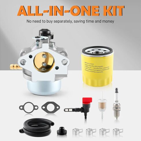 CV15S Carburetor for Kohler 11HP 13HP 14HP 15HP Engines CV12.5 CV13S CV13T CV14 CV14S CV15 Lawn Mower for John Deere AM125355 LT133 LT150 LT155 LTR155 Replace 12-853-57-S 12-853-82-S 12-853-139-S in Kuwait