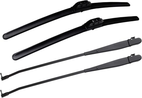 TRQ Wiper Arm And Blade Kit Compatible with 1978-1987 Buick Regal Chevrolet El Camino 1978-1988 Monte Carlo 1978-1981 Oldsmobile Cutlass 1980-1988, Cruiser Cutlass Salon Pontiac Grand Prix in Kuwait