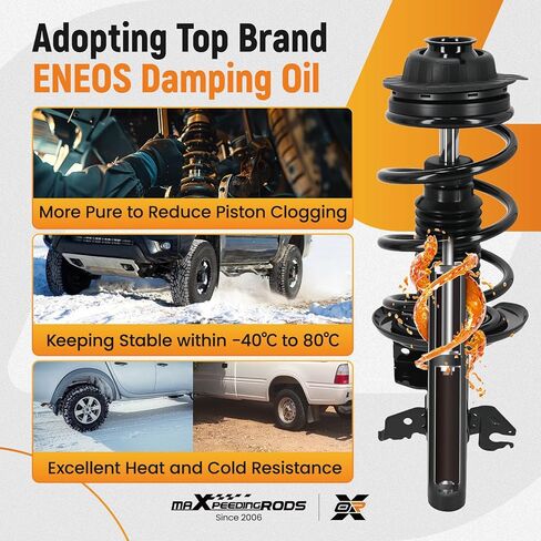 مجموعة دعامة أمامية من maxpeedingrods مكونة من قطعتين لسيارة Dodge Dart FWD 2013-2016، زوج تعليق ممتص الصدمات الأمامي مع استبدال زنبركي ملفوف 272641 272642 XS857220121 XS857220222 in Kuwait