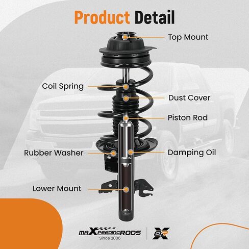 مجموعة دعامة أمامية من maxpeedingrods مكونة من قطعتين لسيارة Dodge Dart FWD 2013-2016، زوج تعليق ممتص الصدمات الأمامي مع استبدال زنبركي ملفوف 272641 272642 XS857220121 XS857220222 in Kuwait