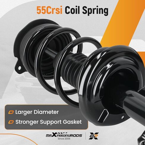مجموعة دعامة أمامية من maxpeedingrods مكونة من قطعتين لسيارة Dodge Dart FWD 2013-2016، زوج تعليق ممتص الصدمات الأمامي مع استبدال زنبركي ملفوف 272641 272642 XS857220121 XS857220222 in Kuwait