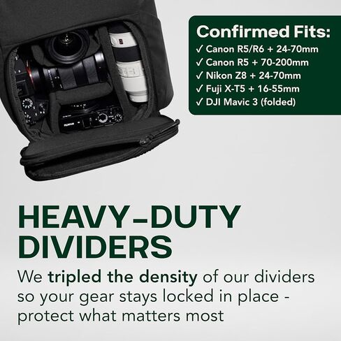 BREVITE Jumper Compact Camera Backpack 2026 Edition: A Minimalist & Travel-friendly Photography Backpack For DSLR Camera & Laptop w/Reinforced Straps & Stiffer Dividers (18L) (Triple Black Color) in Saudi Arabia