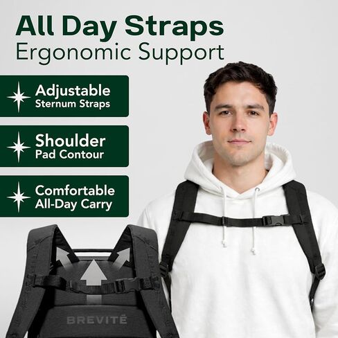 BREVITE Jumper Compact Camera Backpack 2026 Edition: A Minimalist & Travel-friendly Photography Backpack For DSLR Camera & Laptop w/Reinforced Straps & Stiffer Dividers (18L) (Triple Black Color) in Saudi Arabia