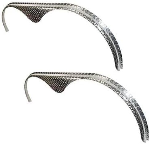 2 Pack - 72x2 Treadplate Aluminum Tandem Axle Teardrop Fender Flares in Saudi Arabia