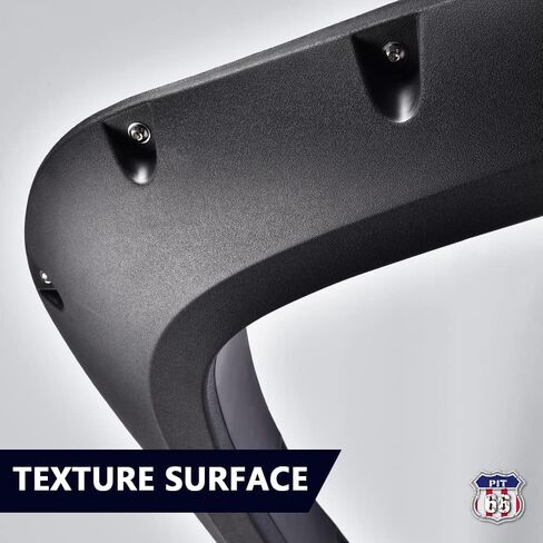 PIT66 Fender Flares، مناسب لـ Chevy Silverado 1500 2007-2013 5.8 سرير قصير (لا يناسب الطرازات الكلاسيكية GMC Sierra/07)، مجموعة مشاعل العجلات السوداء ذات الجيب المتين ذو التصميم المثبت، 4 قطع in Kuwait