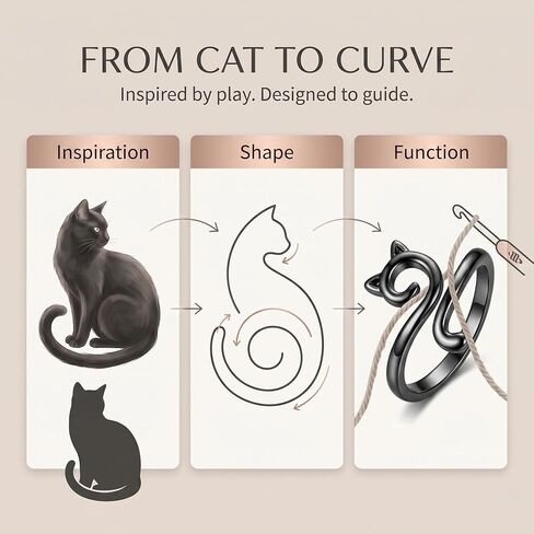 5Pcs Curated Cat Crochet Ring for Finger, Adjustable, 5 Colors Tension Ring for Crochet & Knitting, Yarn Guide Finger Holder with Thread Cutter Ring, US Size 5-12 in Saudi Arabia