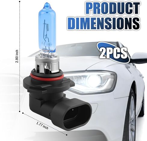 KIFIDAN 2PCS 9005 Headlight Bulbs,12V 100W 9005 Halogen Headlight Bulbs with Super Brightness,High Temperature Resistant Car Head Light Bulb High and Low Beam Car Accessories in Kuwait