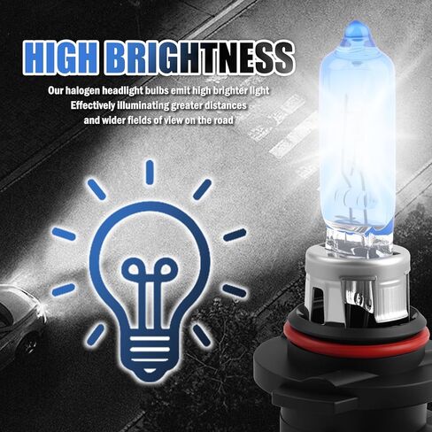 KIFIDAN 2PCS 9005 Headlight Bulbs,12V 100W 9005 Halogen Headlight Bulbs with Super Brightness,High Temperature Resistant Car Head Light Bulb High and Low Beam Car Accessories in Kuwait