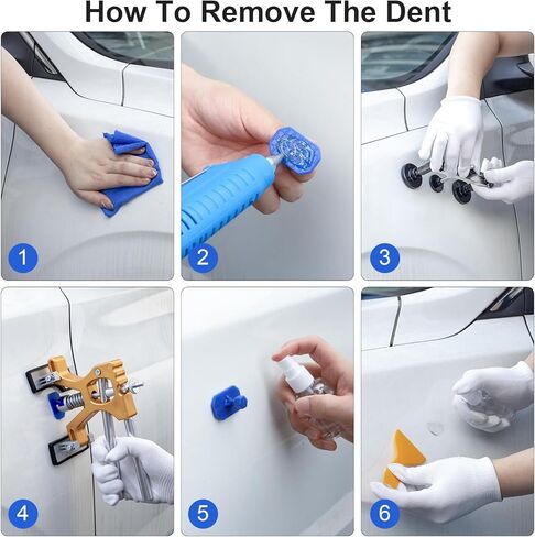 Car Dent Puller Kit, 45pcs Paintless Dent Remover Kit with Golden Dent Puller, Bridge Puller & 100W Glue Guη for Auto Body Dent Removal, Dent Pullers Kit for Suv Truck Car Refrigerator Diy Repair in Saudi Arabia