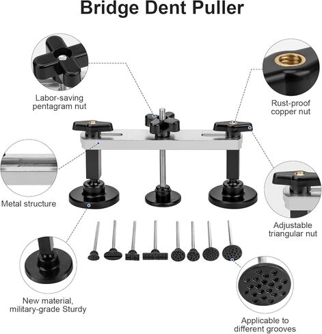Car Dent Puller Kit, 45pcs Paintless Dent Remover Kit with Golden Dent Puller, Bridge Puller & 100W Glue Guη for Auto Body Dent Removal, Dent Pullers Kit for Suv Truck Car Refrigerator Diy Repair in Saudi Arabia