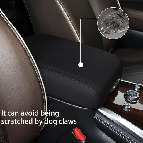 Gloves for Infiniti QX60 2021 2020 2019 2018 2017 2016 2016 2015 2014 2013 Center Console Cover (Black) Waterproof Scratch-Resistant Leather Handrail Cover for Infiniti QX60 Accessories in Kuwait