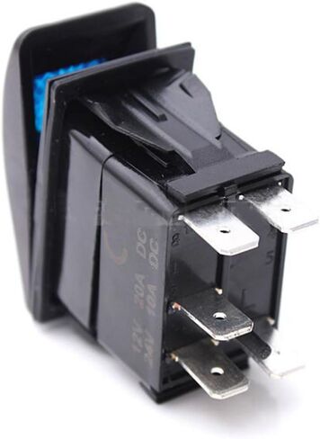 Etopars السيارات السيارات 12 فولت 20A 24 فولت 10A الأزرق LED ضوء مصباح الروك تبديل التبديل 5Pin ضاغط الضوء in Kuwait