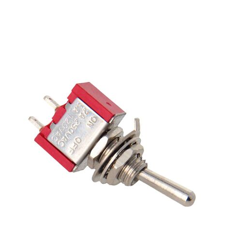 Fielect 2 قطعة 120 فولت/5A 250 فولت/2A تشغيل/إيقاف 2 موضع 2 محطات إغلاق مفتاح تبديل صغير أحمر in Kuwait