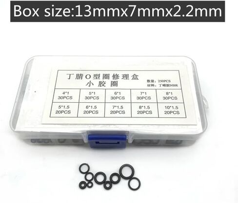 250Pcs 10 Sizes O-ring Set Seal Ring Oil Resistant And High Temperature Nitrile Rubber in Kuwait