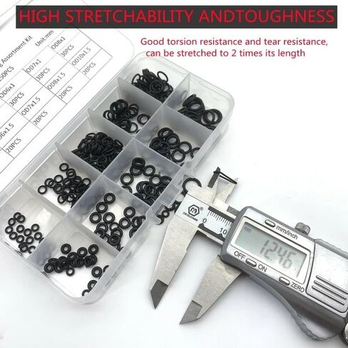 250Pcs 10 Sizes O-ring Set Seal Ring Oil Resistant And High Temperature Nitrile Rubber in Kuwait