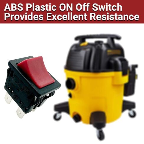 Toggle Rocker ON Off Switch Fit for Shop-vac QSP Pro Model QPL45 12 Gallon Wet and Dry Vacuum, 4Pin Black Switch, 2PCS in Kuwait