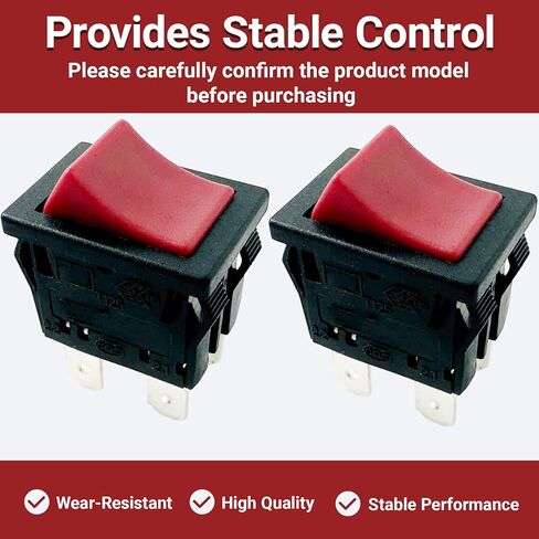 Toggle Rocker ON Off Switch Fit for Shop-vac QSP Pro Model QPL45 12 Gallon Wet and Dry Vacuum, 4Pin Black Switch, 2PCS in Kuwait
