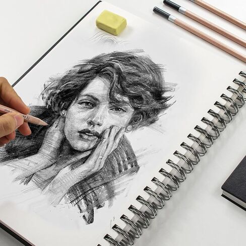 2 حزمة من 160 ورقة من كتب الرسم، دفتر رسم حلزوني مقاس 5.5 بوصة × 8.5 بوصة، ورق لوحة رسم بوزن 68 رطل/100 جرام في المتر المربع، وسادات رسم صغيرة للرسم للبالغين والأطفال in Kuwait
