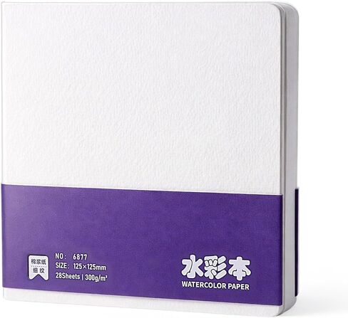 Acrylic Paint Sketch Book 4.92 Inch Watercolor Journal Sketchbook 28 Sheets Art Marker Journal Watercolor Sketch Book Water Color Paper Books for Acrylic Drawing Painting in Kuwait