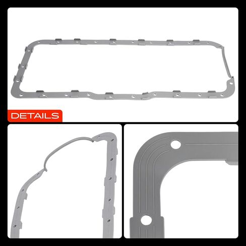 A-Premium 4.9L Engine Oil Pan Gasket Set, Compatible with Ford F-150 1988-1996, F-250/F-350 1988-1996, Bronco 1988-1992, E-350 E-250 E-150 Econoline Club Wagon, E-350 E-250 E-150 Econoline in Kuwait