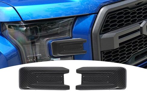 for F150 Raptor Front Bumper Trim Cover Fit for Ford F150 Raptor 2015-2020 Black Carbon Fiber Exterior Accessories 2pcs in Kuwait