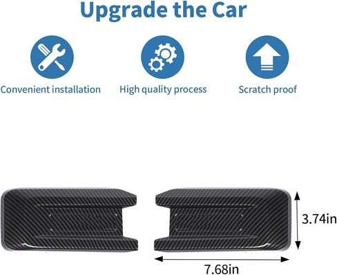 for F150 Raptor Front Bumper Trim Cover Fit for Ford F150 Raptor 2015-2020 Black Carbon Fiber Exterior Accessories 2pcs in Kuwait