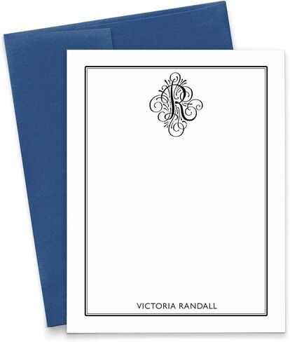 Monogram Stationary Set, Personalized Stationery Set, Personalized Monogram Stationery Set, Monogrammed Stationary Set, Your Choice of Colors and Quantity in Saudi Arabia