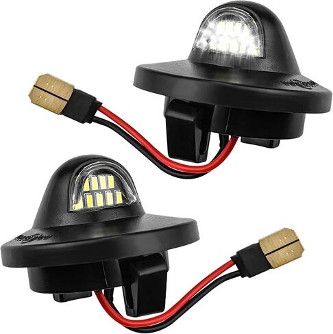 قطعتان من مجموعة مصابيح لوحة الترخيص LED الكاملة، استبدال مجموعة مصابيح لوحة الترخيص الخلفية للسيارة 6500K، مصابيح علامة السيارة متوافقة مع F150 F250 F350 Ranger Explorer in Kuwait