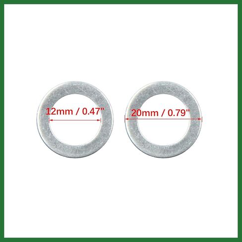 Motoforti 10pcs Universal Engine Oil Crush Washers Drain Plug Gaskets 12mm ID. 19.7mm OD. for Car Long-lasting in Kuwait