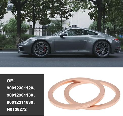 SING F LTD 10 قطعة زيت المحرك النحاسي قابس التصريف ختم غسالات 90012301120 متوافق مع بورش 911 2.4 2.7 SC 3.0 964 993 22x27x1.5 مللي متر in Kuwait